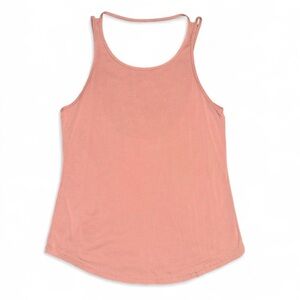 Pink women’s tank top/workout tank top with open back dip - Size S